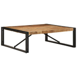 Table basse 100x100x35 cm bois de manguier massif brut