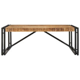 Table basse 100x100x35 cm bois de manguier massif brut