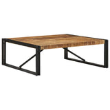 Table basse 100x100x35 cm bois de manguier massif brut