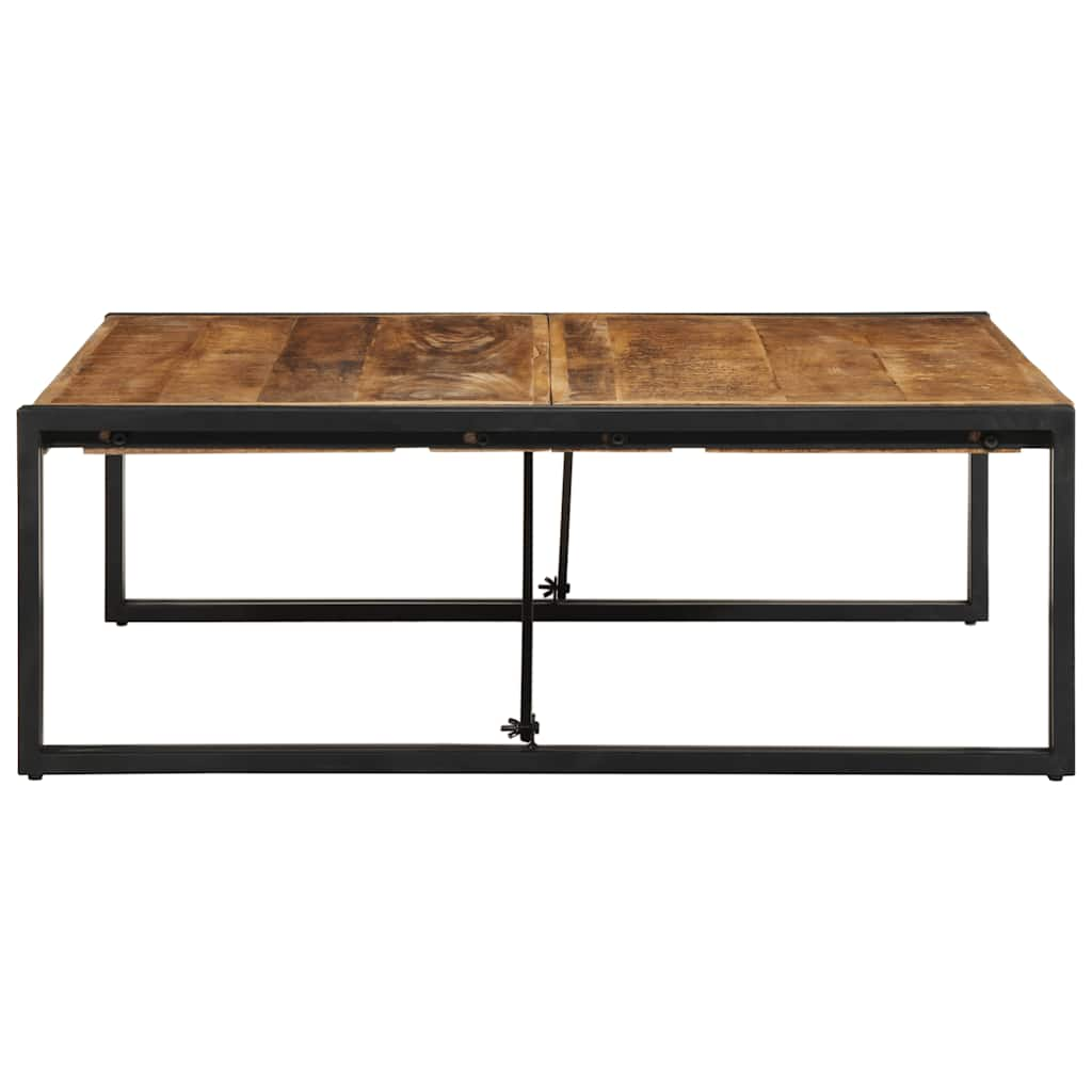 Table basse 100x100x35 cm bois de manguier massif brut