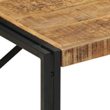 Table basse 100x100x35 cm bois de manguier massif brut