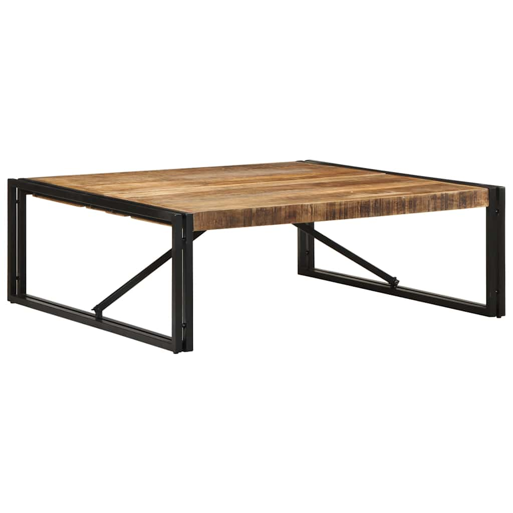 Table basse 100x100x35 cm bois de manguier massif brut