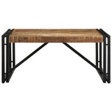 Table basse 80x80x35 cm bois de manguier massif brut