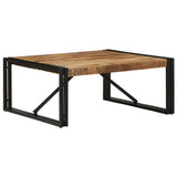 Table basse 80x80x35 cm bois de manguier massif brut