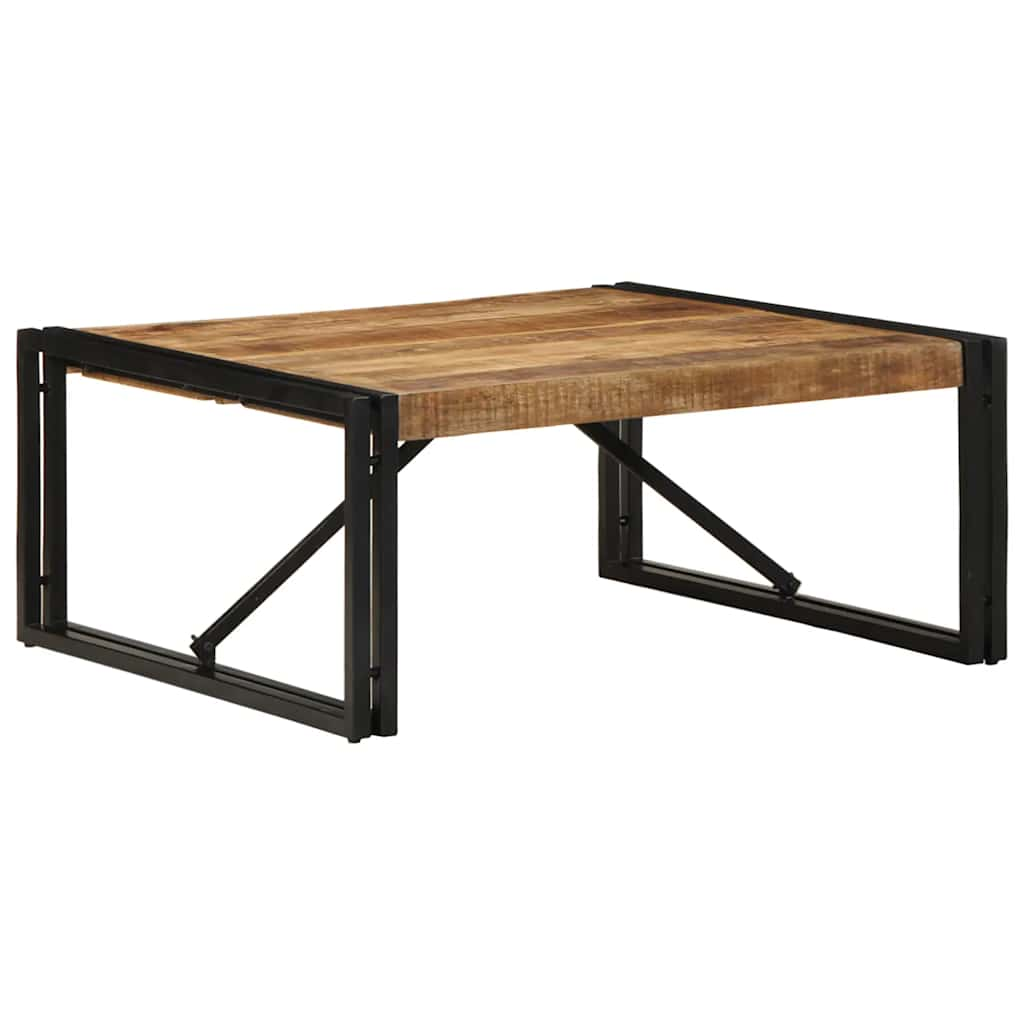 Table basse 80x80x35 cm bois de manguier massif brut