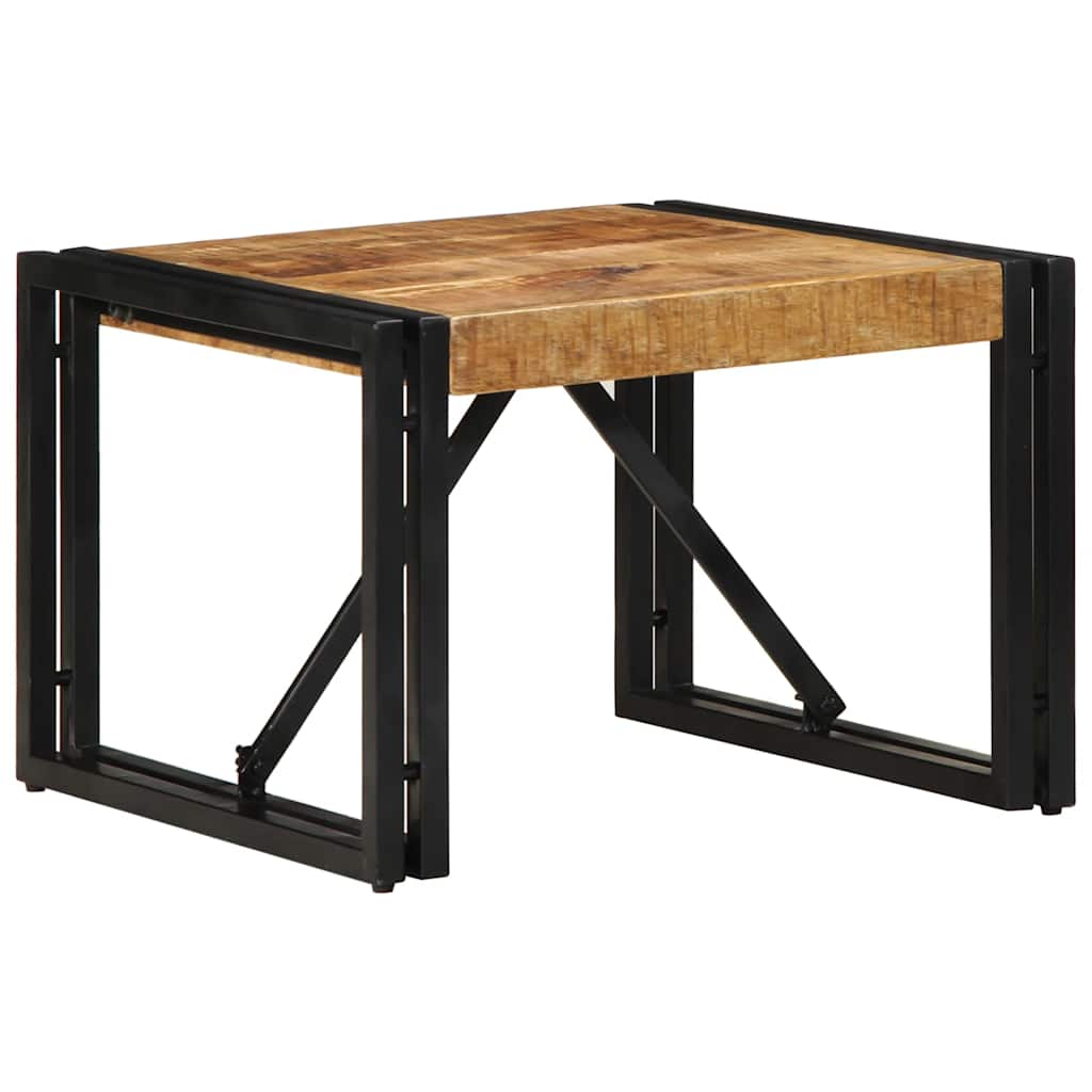 Table basse 50x50x35 cm bois de manguier massif brut