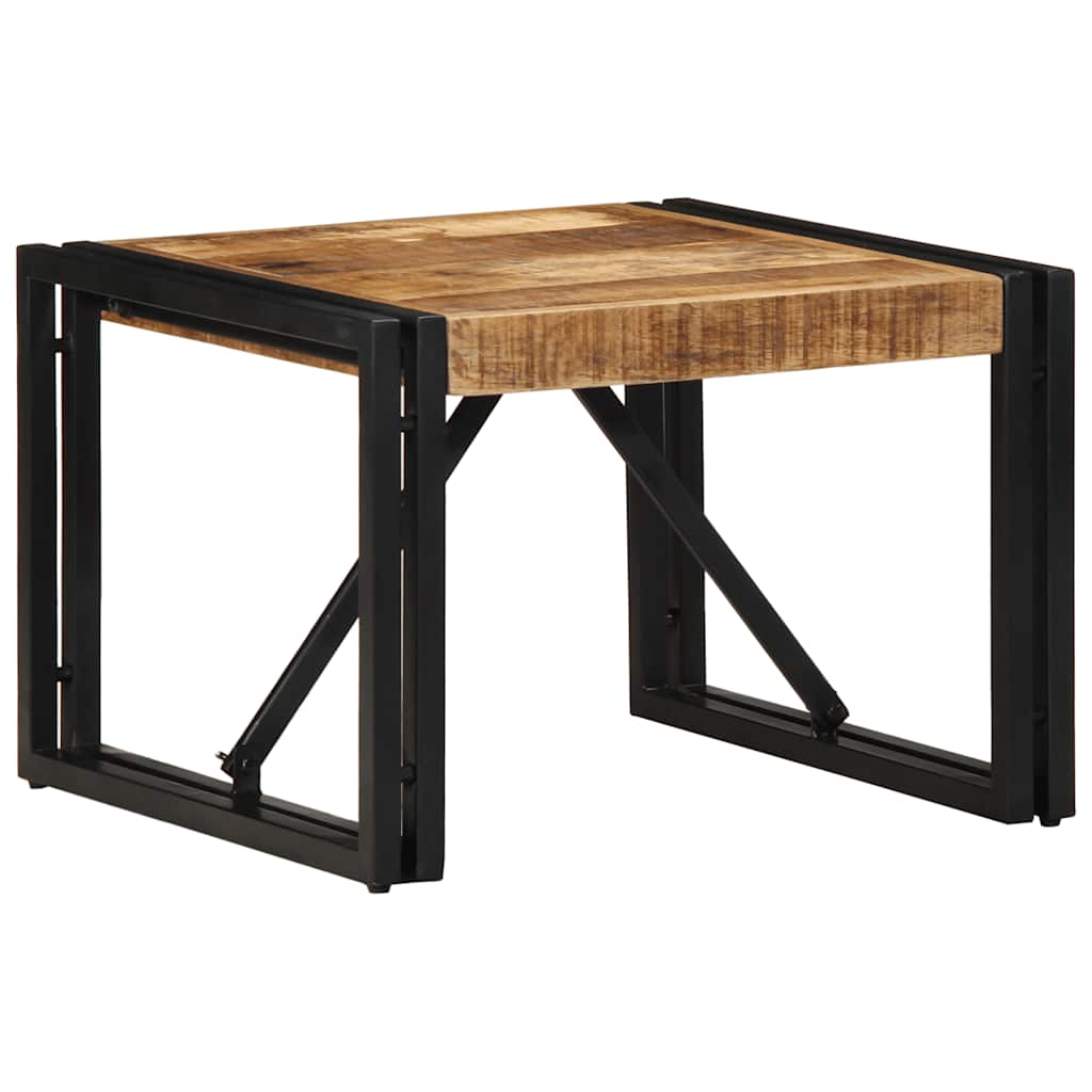 Table basse 50x50x35 cm bois de manguier massif brut