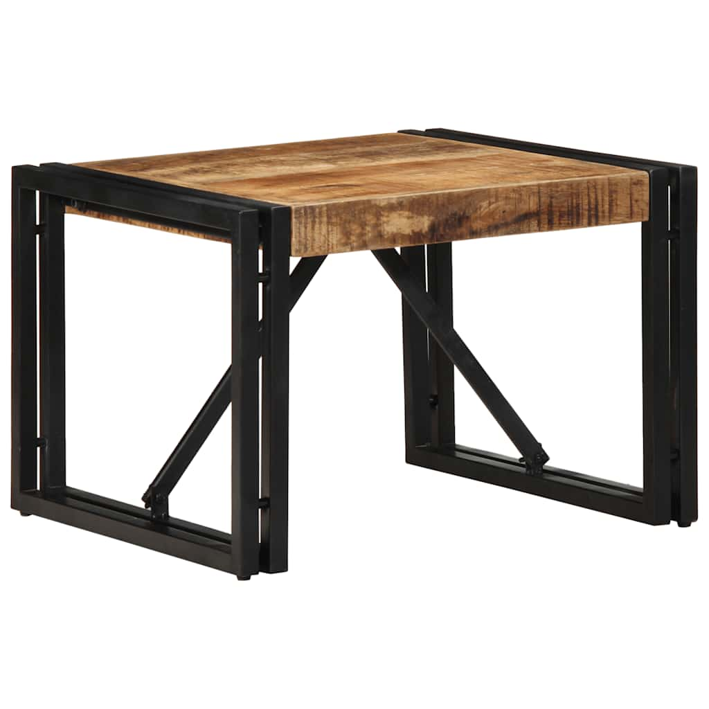 Table basse 50x50x35 cm bois de manguier massif brut