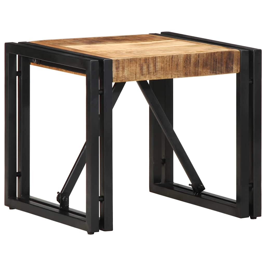 Table basse 40x40x35 cm bois de manguier massif brut