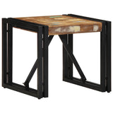 Table basse multicolore 40x40x35 cm bois de récupération massif