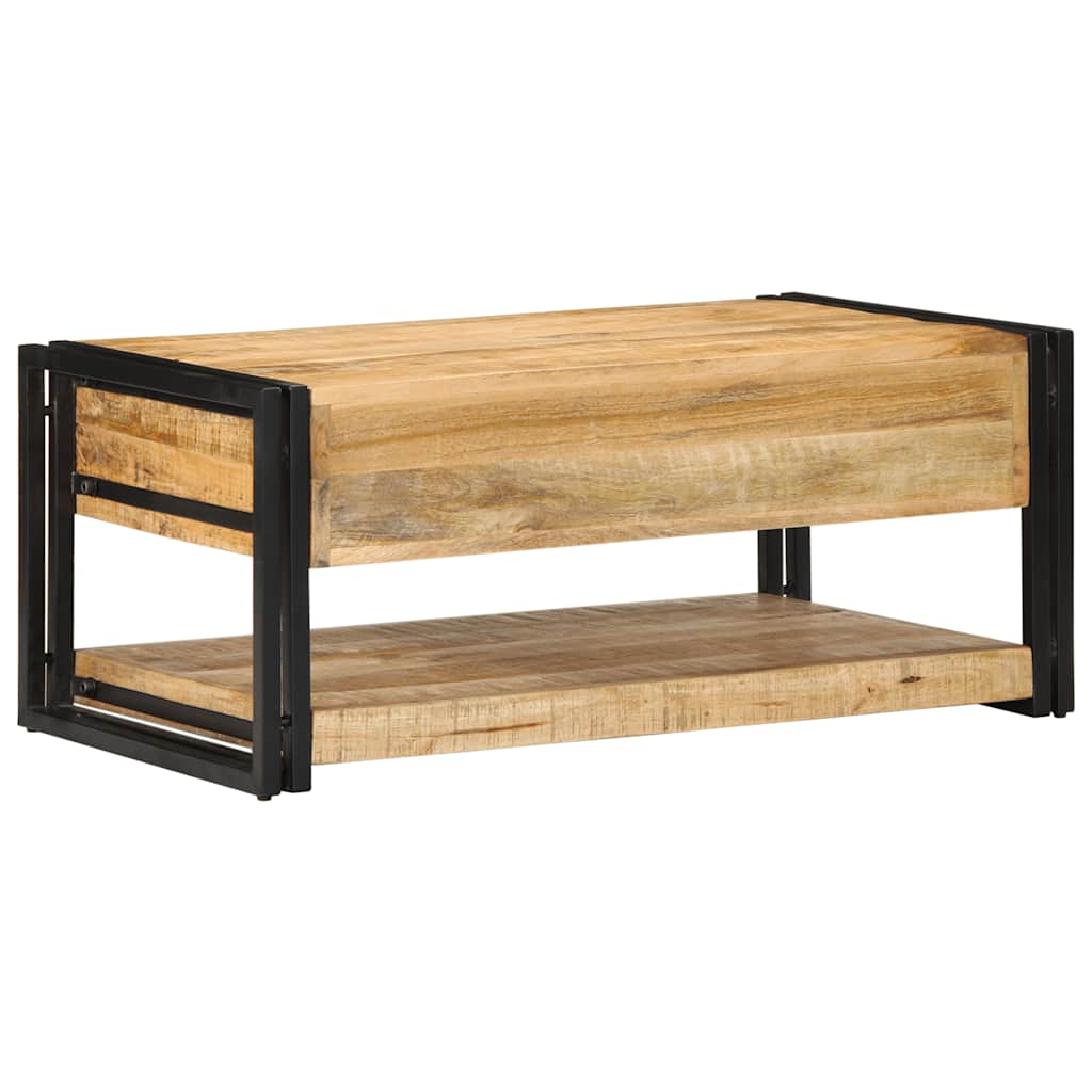 Coffee table 90x50x38 cm solid raw mango wood