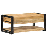 Table basse 90x50x38 cm bois de manguier massif brut