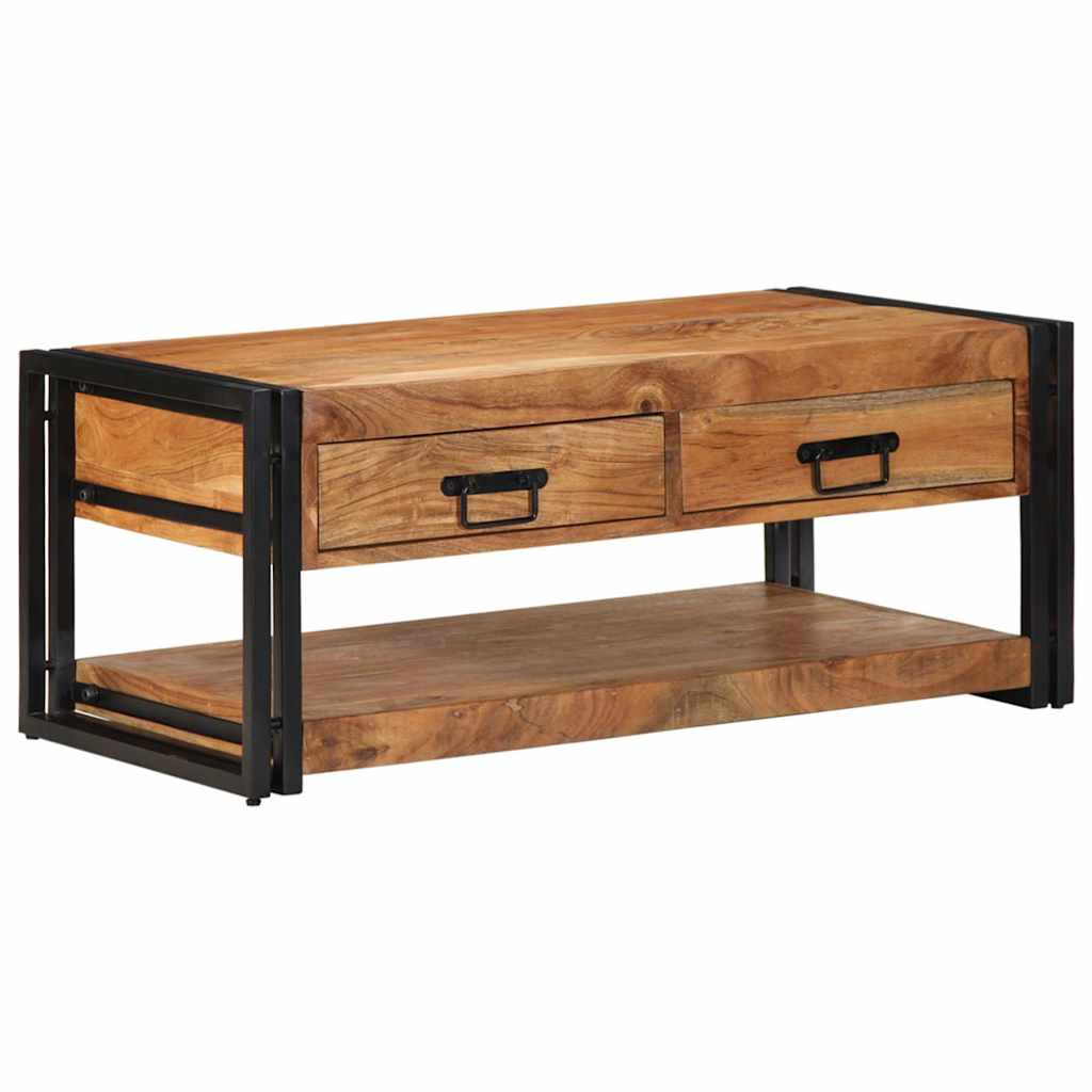 Table basse 90x50x38 cm bois massif acacia