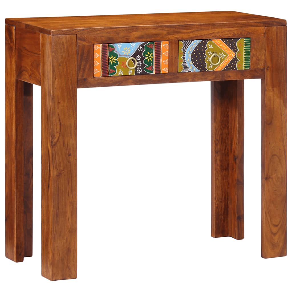 Table console 80x35x75 cm bois massif d'acacia