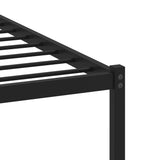 Cadre de lit en métal sans matelas chêne fumé 75x190 cm