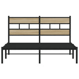 Metal bed frame without mattress sonoma oak 160x200 cm