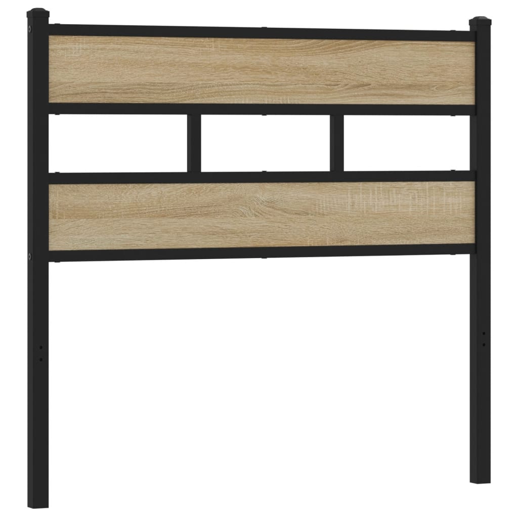 Tête de lit chêne sonoma 90 cm fer et bois d’ingénierie