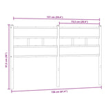 Tête de lit chêne sonoma 150 cm fer et bois d’ingénierie