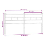 Tête de lit chêne sonoma 180 cm fer et bois d’ingénierie