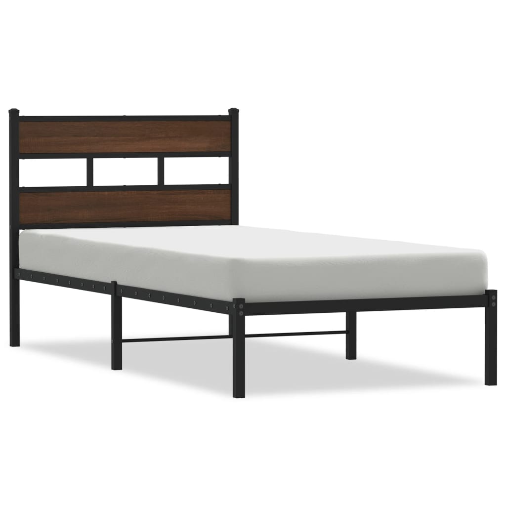 Cadre de lit sans matelas avec tête de lit 75x190 cm