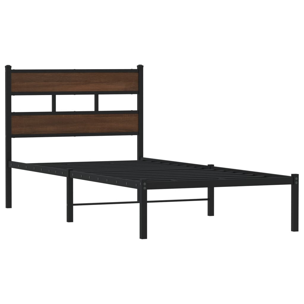 Bed frame without mattress with headboard 107x203 cm