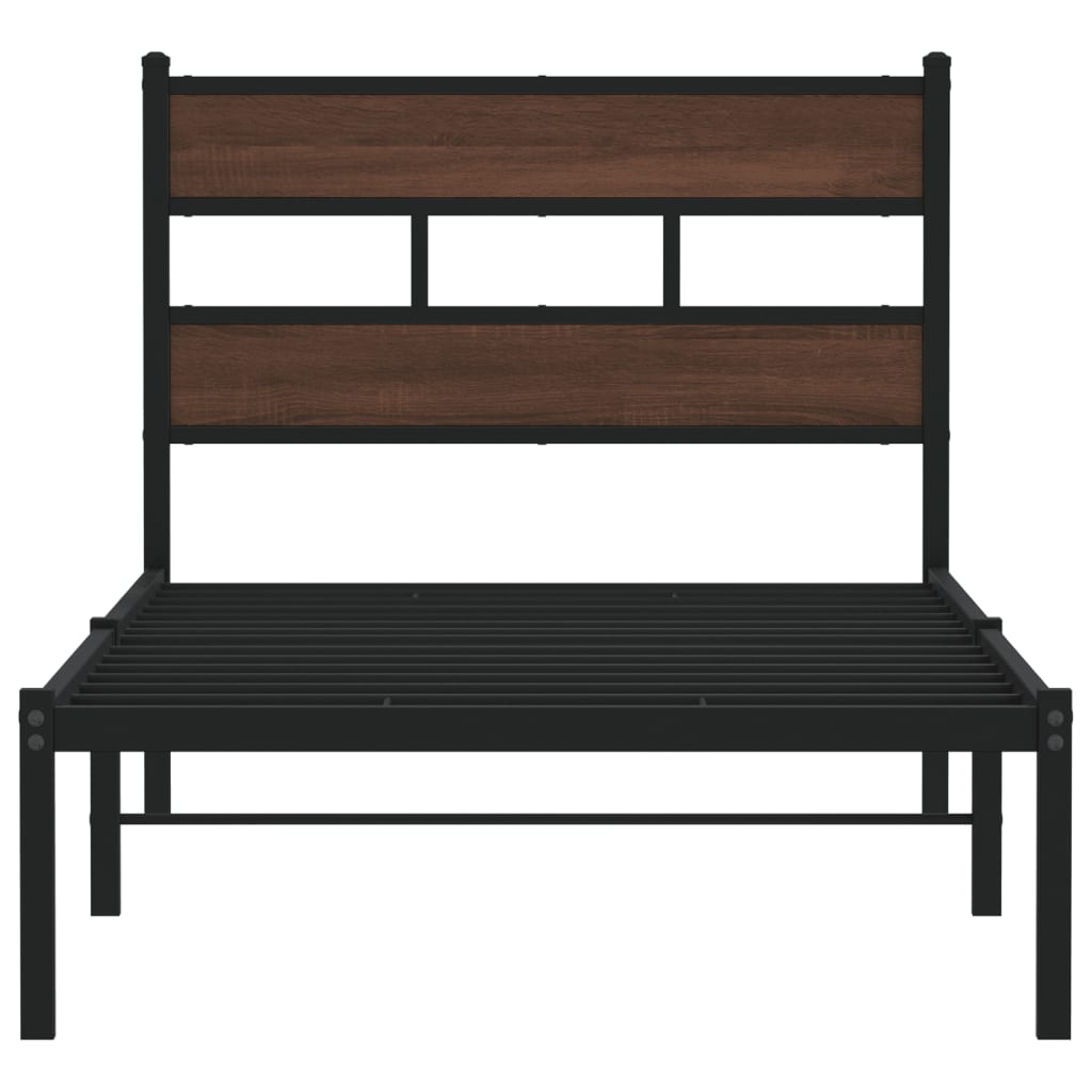 Bed frame without mattress with headboard 107x203 cm