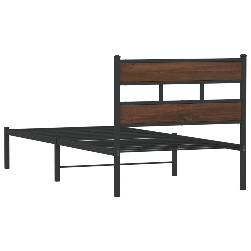 Bed frame without mattress with headboard 107x203 cm