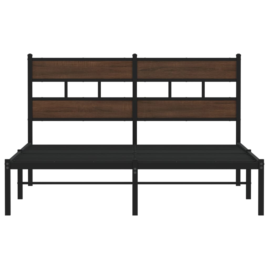 Bed frame without mattress with headboard 150x200 cm