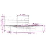 Bettgestell ohne Matratze mit Kopfteil 180x200 cm