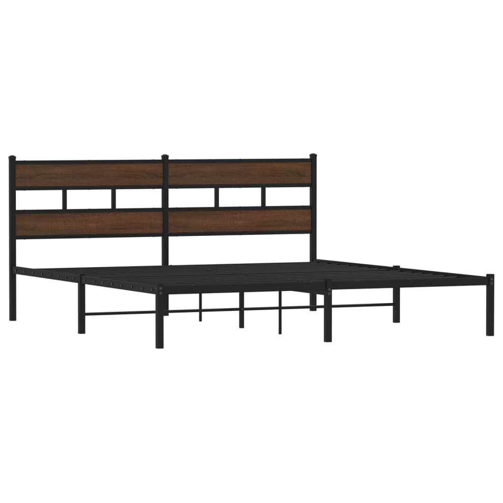 Cadre de lit sans matelas avec tête de lit 183x213 cm