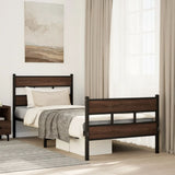 Bed frame without mattress with headboard and footboard