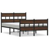 Bed frame without mattress with headboard and footboard