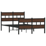 Bed frame without mattress with headboard and footboard