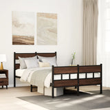 Bed frame without mattress with headboard and footboard