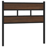 Tête de lit chêne marron 90 cm acier et bois d'ingénierie