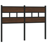 Tête de lit chêne marron 120 cm acier et bois d'ingénierie