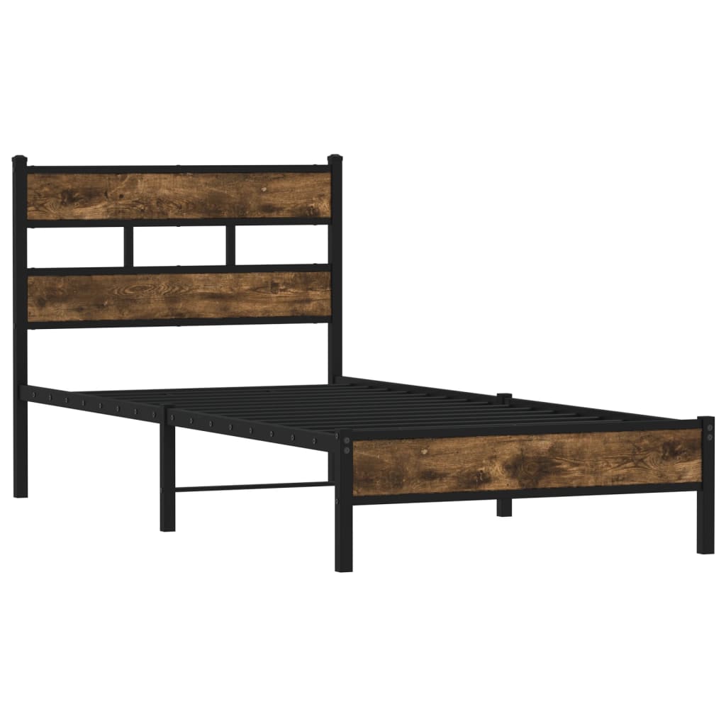 Bed frame without mattress with headboard 80x200 cm