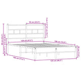 Bettgestell ohne Matratze mit Kopfteil 120x190 cm