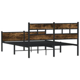 Cadre de lit sans matelas chêne fumé 140x190 cm bois ingénierie