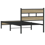 Bed frame without mattress sonoma oak 75x190 cm