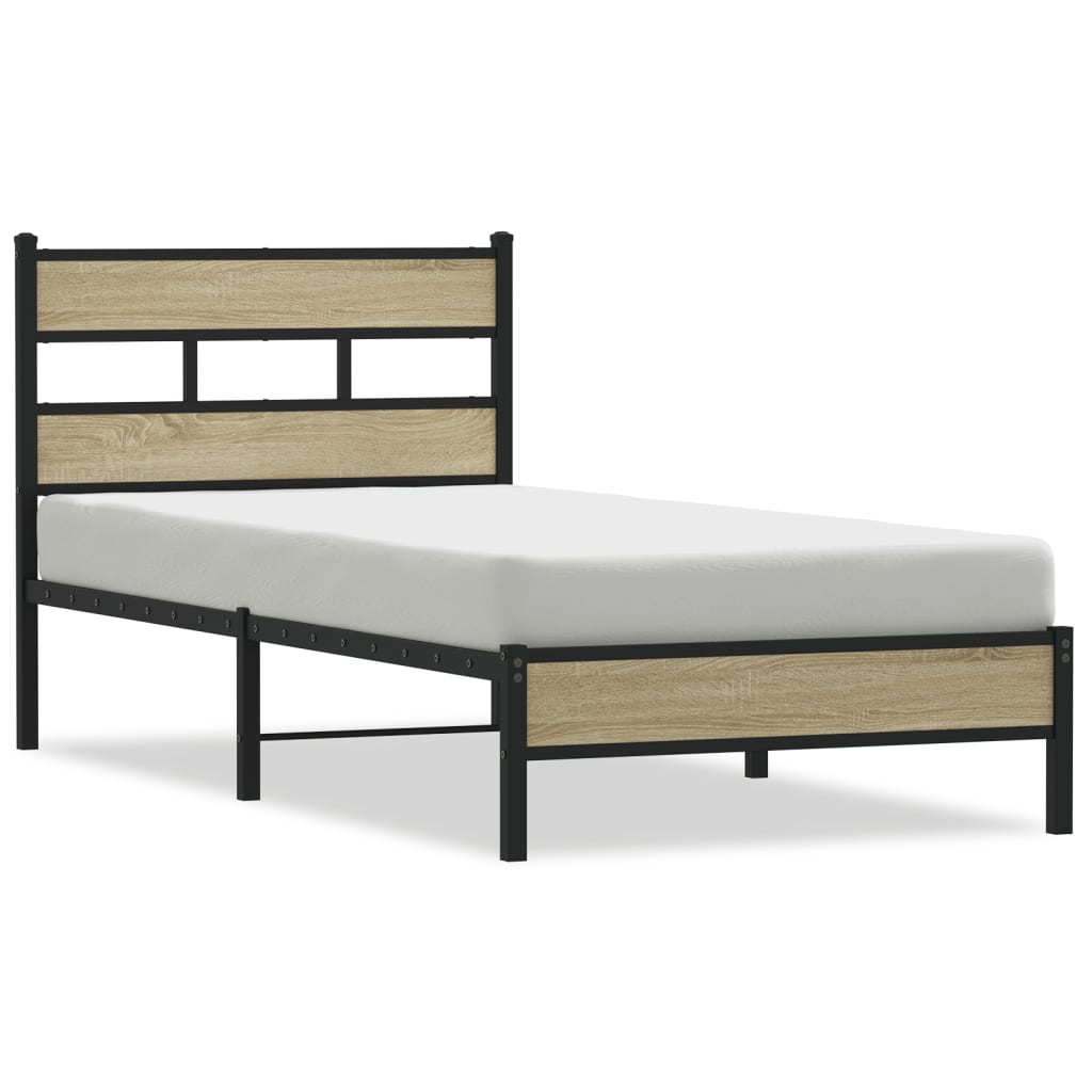 Cadre de lit sans matelas chêne sonoma 80x200 cm