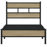 Bed frame without mattress sonoma oak 80x200 cm