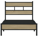 Bed frame without mattress sonoma oak 100x200 cm