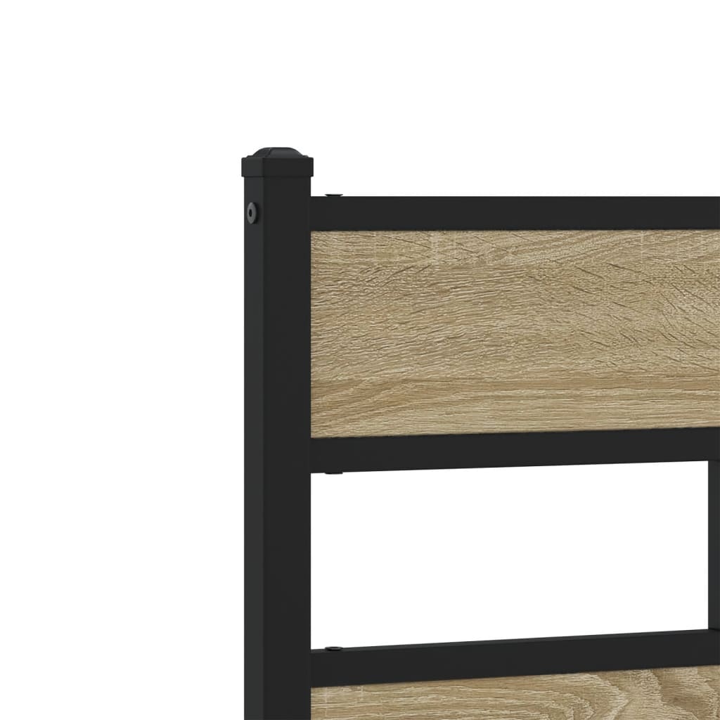 Bed frame without mattress sonoma oak 100x200 cm