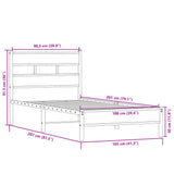 Bed frame without mattress sonoma oak 100x200 cm