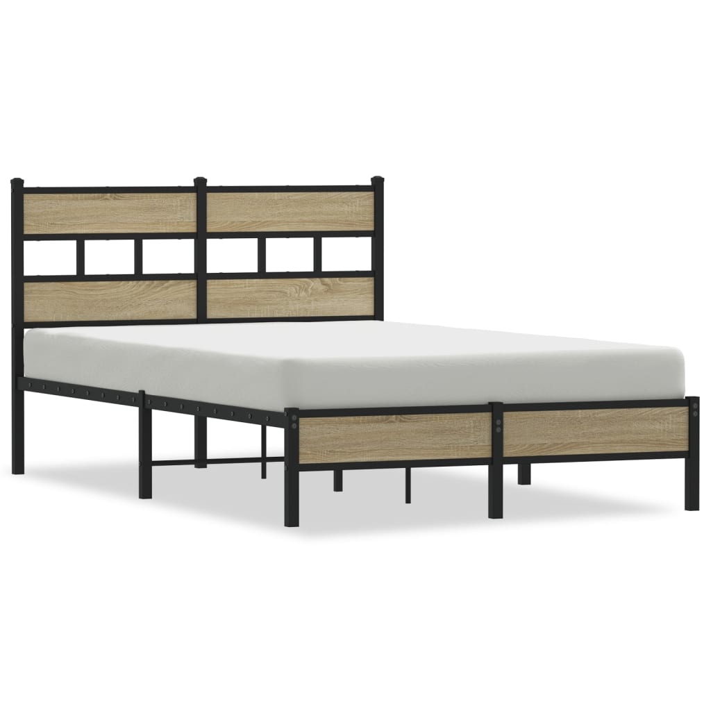 Cadre de lit sans matelas chêne sonoma 120x190 cm