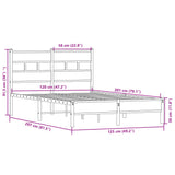 Bettgestell ohne Matratze Sonoma-Eiche 120x200 cm