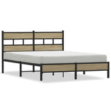 Bed frame without mattress sonoma oak 137x190 cm