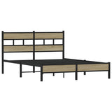 Bed frame without mattress sonoma oak 137x190 cm