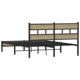 Bed frame without mattress sonoma oak 137x190 cm